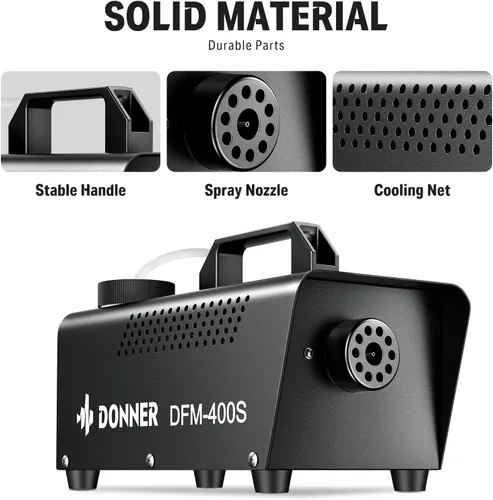 Miniatura 4 de Máquina de niebla Donner para fiesta, máquina de humo con control remoto con cable, máquina de humo Donner DFM-400S 400W para festivales