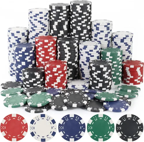 Miniatura 13 de 600 piezas de fichas de póquer de casino para juego de blackjack, juego de fichas de póquer de 11.5 gramos para kit de póquer de casino Texas 7