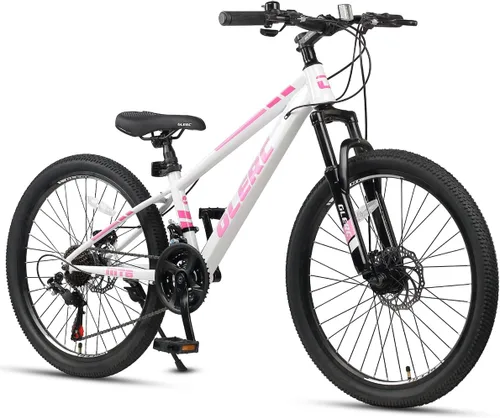 Miniatura 20 de Glerc Bicicleta de montaña para niños de 20, 24 y 26 pulgadas, bicicleta de montaña para niños y niñas a partir de 6 años, bicicleta Skyline de 21