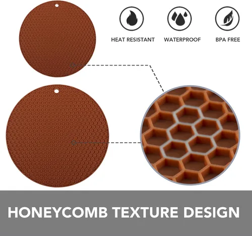 Miniatura 2 de Joyhalo Salvamanteles para platos calientes, almohadillas calientes para cocina, soportes de silicona para ollas y sartenes calientes, alfombrillas