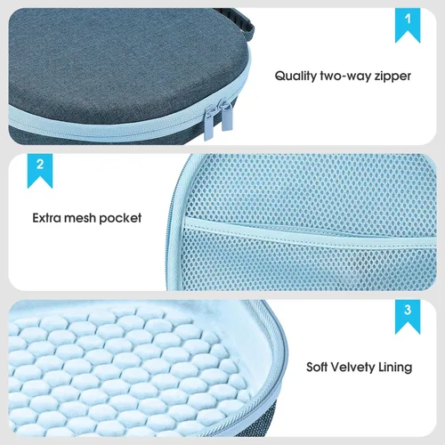 Miniatura 3 de ProCase Funda rígida para AirPods Max, funda de viaje para auriculares con funda de silicona para auriculares y bolsillo de malla, bolsa protectora