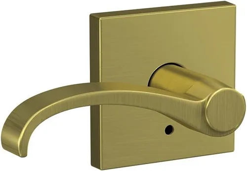 Miniatura 11 de Schlage Custom FC21 WIT 716 ALD Whitney - Manija con cerradura para pasillos y armarios y baño Alden, bronce envejecido