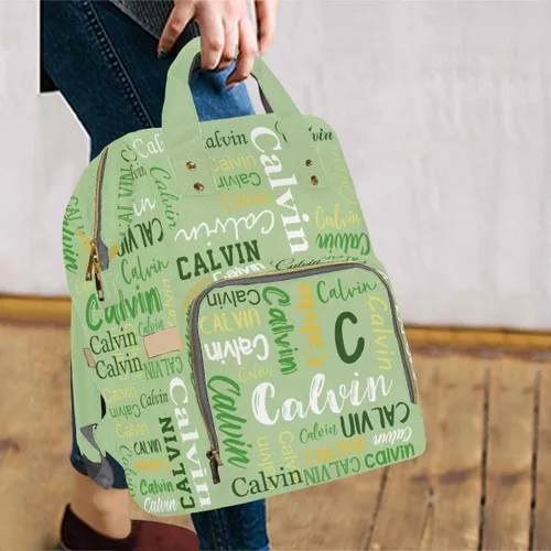 Miniatura 6 de InterestPrint Bolsa de pañales con nombre, mochila personalizada para hombres y mujeres, Color 17, Mochilas Daypack