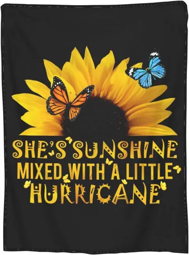 Miniatura 15 de Manta de mariposa de girasol, suave, cálida, ligera, acogedora manta de felpa para cama, sofá, oficina, decoración de regalos para niños y mujeres