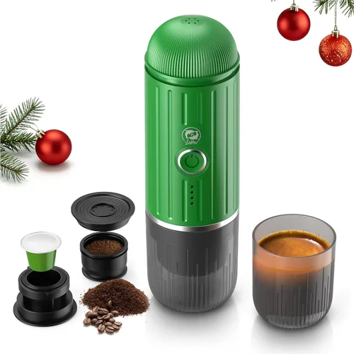 Miniatura 11 de i Cafilas Máquina de café espresso portátil autocalentable Cafetera a batería para acampar sin electricidad Café molido 2 en 1 y cápsula NS 19