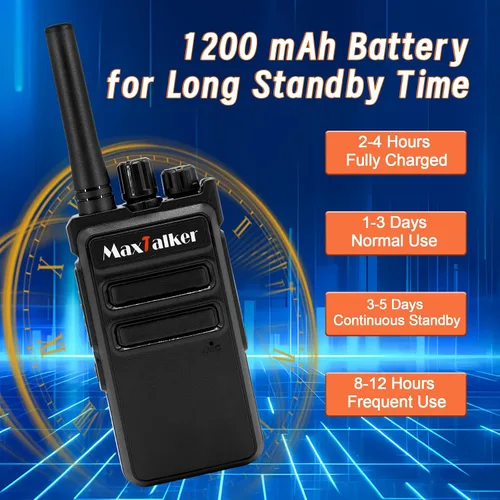 Miniatura 4 de MaxTalker Walkie Talkies MT-5X de largo alcance para adultos, radios FRS Walkie Talkie con auricular de conducto, Walkie Talkies batería de carga