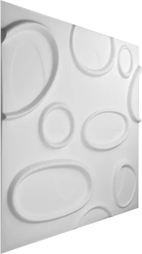Miniatura 5 de Ekena Millwork WP20X20FEWH 19 5/8 pulgadas de ancho x 19 5/8 pulgadas de alto Felix EnduraWall Decorativo 3D Panel de pared cubre 2.67 pies cuadrados