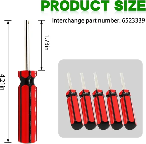 Miniatura 5 de 10Pcs Auto Herramienta de reparación de neumáticos con destornillador para quitar núcleo de válvula 6523339 Herramienta de reparación