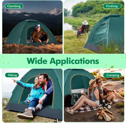 Miniatura 3 de Woanger Paquete de 10 tiendas de campaña a granel para 2 personas para personas sin hogar, tienda de campaña ligera al aire libre con mosca