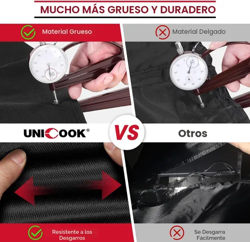 Miniatura 6 de Unicook Cubierta de parrilla de gas impermeable resistente al agua, cubierta de barbacoa de 65 pulgadas, material especial resistente a