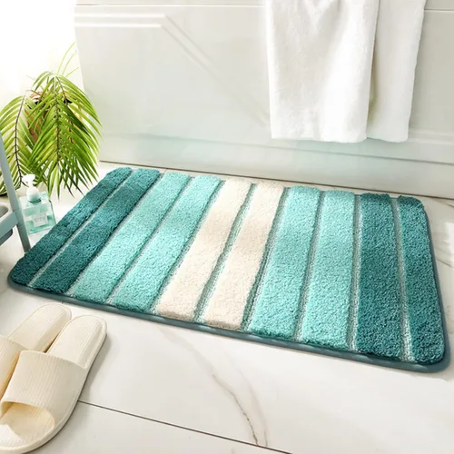 Miniatura 9 de Alfombra de baño – Alfombra de baño extra suave, acogedora y absorbente, no se desprende, lavable a máquina, antideslizante alfombra de felpa lanuda