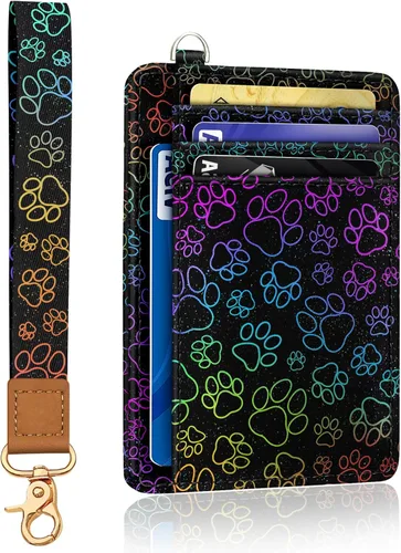 Miniatura 15 de Yonlevres Cartera delgada para tarjetas de crédito, cartera RFID para mujer, bolsillo frontal, soporte para tarjetas pequeñas, estuche para tarjetas