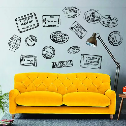 Miniatura 4 de Wall Quotes Travel Series Matasellos de vinilo para pared, diseño de viaje, viaje, viaje, viaje, viaje, viaje, pasaporte, inspiración, cita