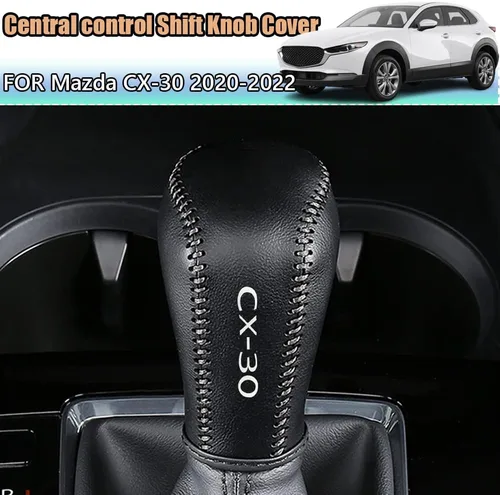Miniatura 2 de Accesorios de interior personalizados para Mazda CX-30 2020 2021 2022, funda de palanca de cambios de cuero automático, botas de transmisión, funda