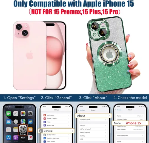 Miniatura 151 de Misscase Funda magnética con purpurina para iPhone 11 compatible con MagSafe, protección completa, delgada, a prueba de golpes, antiarañazos