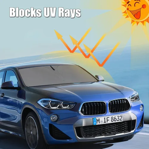 Miniatura 3 de Parasol interior para parabrisas de automóvil, protección UV, parasol para BMW Serie 5 525i, 525xi, 528i, 528xi, 528xi, 530i, 530e, 530xi, 535i