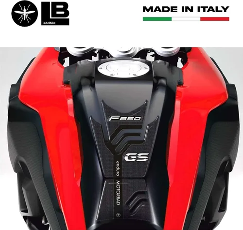 Miniatura 2 de labelbike - Adhesivo 3D para motocicleta, protección y decoración para depósito de combustible en resina compatible con BMW F850 GS 2018-2024, negro