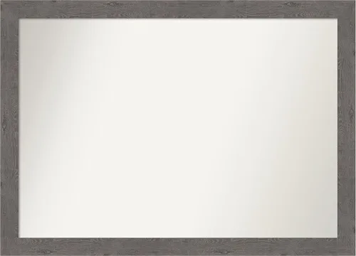 Miniatura 103 de Amanti Art Espejo de baño gris para sobre el fregadero, 31 x 48 pulgadas, espejo de tocador rectangular estrecho de color gris, marco de madera