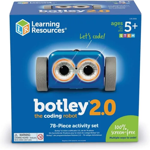Miniatura 2 de Learning Resources Botley - Juego de actividades The Coding Robot 2.0, 78 piezas, a partir de 5 años, robot de codificación para niños, juguetes