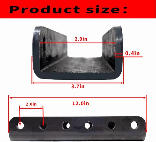 Miniatura 3 de Acoplador de Remolque Adaptador de Canal Vertical Compatible con Remolque de Bastidor en A de 50 Grados Componentes de 14000 LBS Solamente Base