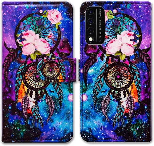 Miniatura 14 de Bcov Funda para Revvl V+ 5G, diseño de pájaro negro y verde con tapa para teléfono con ranura para tarjetero y soporte para T-Mobile ReVVL V Plus 5G