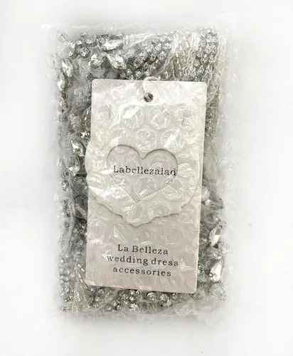 Miniatura 6 de Aplicaciones de strass plateados, adornos de aplicaciones bordadas, para coser en vestidos, vestido de noche para banquetes, toma de fotografía