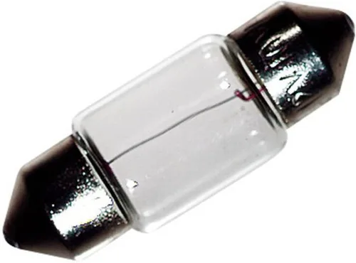 Ancor 529102 Bombilla eléctrica de grado marino (tapa de extremo festón, 12 voltios, 10 vatios, .83 amperios, transparente, paquete de 2)