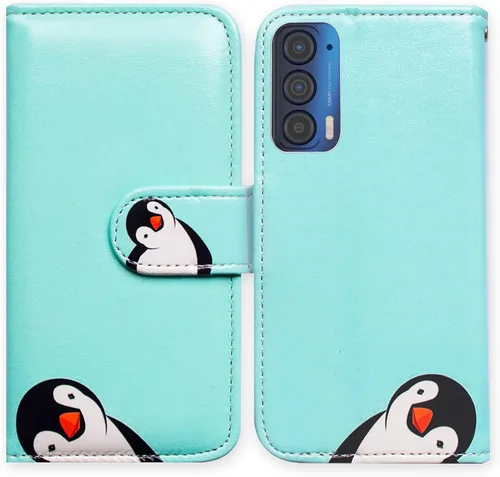 Miniatura 24 de Bcov Funda para Motorola Edge 2021, funda de piel con tapa para teléfono móvil con ranura para tarjeta y soporte para Motorola Moto Edge 2021