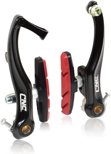 Miniatura 3 de CNC Set de Frenos V-Brake, Frenos V-Brake de Palanca Lineal para Bicicleta para Rueda Delantera/Trasera, Brazo Largo 110mm, Negro