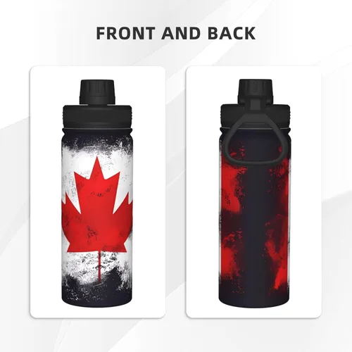 Miniatura 3 de Canadian Flag Insulated Stainless Steel Kettle Print Funny Water Bottle Insulated Ideal for Sports and Travel