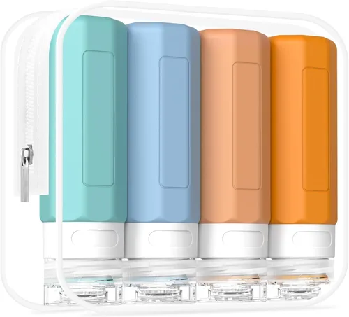 Miniatura 8 de Redfly Botellas de viaje para artículos de aseo personal, contenedores de tamaño de viaje aprobados por la TSA de 3 oz, sin BPA, contenedores a