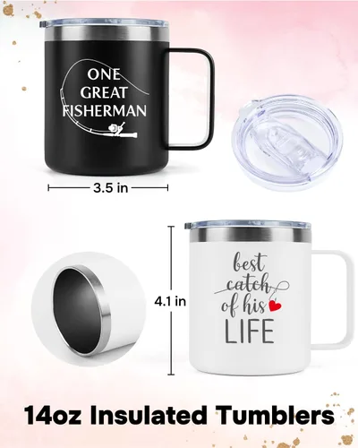 Miniatura 3 de Sixspace Aniversario de boda para parejas, amigos, amantes, vasos de vino de acero inoxidable, taza de viaje con popote y tapa, paquete de 2