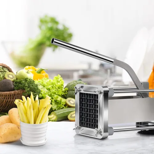 Miniatura 7 de Cortador de papas fritas, Sopito - Cortador profesional de papas de acero inoxidable con hoja de 1/2 pulgada, ideal para papas, zanahorias y pepinos