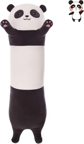 Miniatura 11 de Almohada larga de peluche con panda rojo, juguete suave de 28 pulgadas para abrazar, lindo cojín para dormir, naranja Shibainu