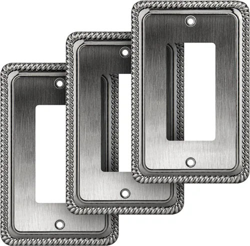 Miniatura 42 de Henne Bery Placa Decorativa de Pared con Borde de Cuerda Placa de Interruptor Cubierta de Tomacorriente