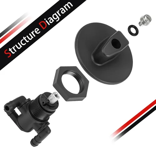 Miniatura 2 de Válvula de depósito de combustible Petcock 3 vías y tuerca de perilla para Polaris Sportsman 335 400 500 600 700 Twin Magnum Trail Boss 325 330 500