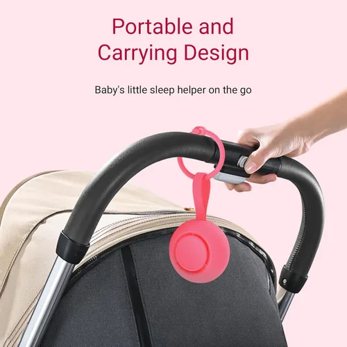 Miniatura 5 de Jaroco Máquina de sonido portátil para bebés [ruido blanco para bebés, niños y adultos] [Duerme tranquilo] [12 sonidos relajantes] 15 horas de Rosa
