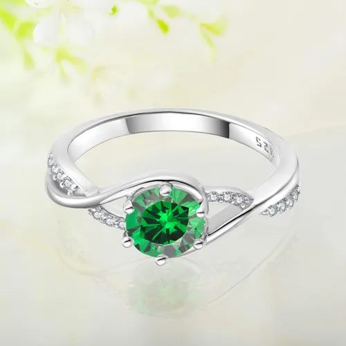 Miniatura 3 de CARICY Infinity Promise - Anillo de plata de ley 925 con circonita cúbica para mujer, anillos de compromiso, boda