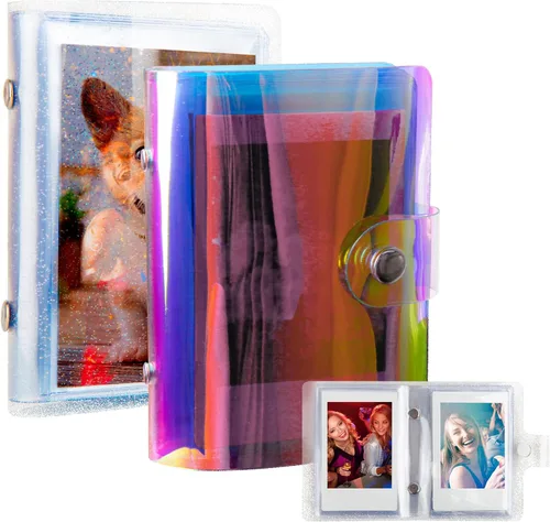Paquete de 4, 36 bolsillos 2 x 3 pequeños álbumes de fotos para Fujifilm Instax Mini, Polaroid Snap, Z2300, cámaras instantáneas SocialMatic e