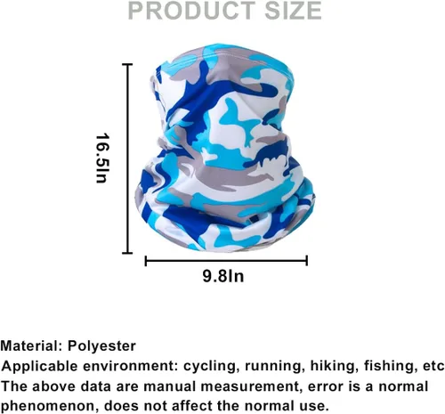 Miniatura 4 de Paquete de 6 polainas para el cuello, bufanda, cubrebocas, bandanas, protección solar, ciclismo, correr