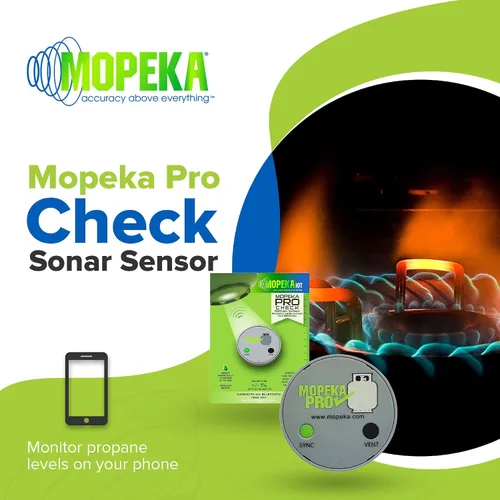 Miniatura 3 de Mopeka Paquete Pro Check – 2 sensores Pro Check, 1 pantalla LED, 2 Tank Halos – Medidor de propano inalámbrico para tus tanques de RV duales
