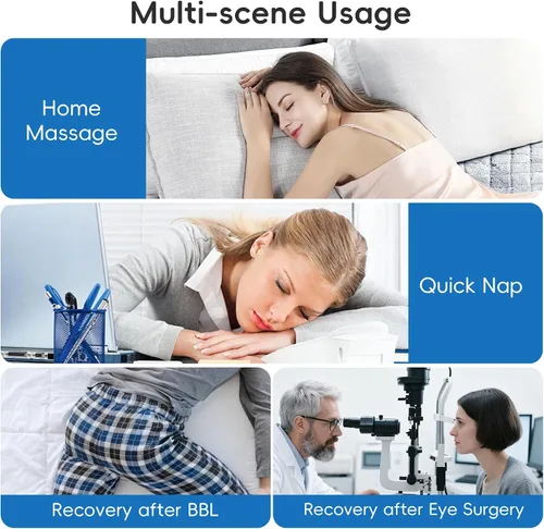 Miniatura 8 de VUSIGN Almohada facial para masaje, reposacabezas de masaje para cama, almohada facial para dormir en el estómago, para recuperación de cirugía BBL