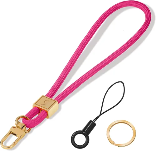 Miniatura 16 de Fishent Cordón para llavero, bonito soporte para llavero, cordón de muñeca tejido mejorado para llaves, correa de muñeca llavero para mujeres