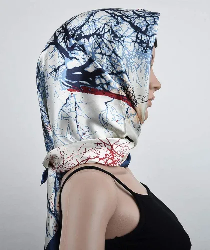 Miniatura 3 de corciova - Bufanda cuadrada grande para mujer, diadema sedosa para cabello rizado, lazo para dormir por la noche, bandana a la moda, 35 x 35 pulgadas