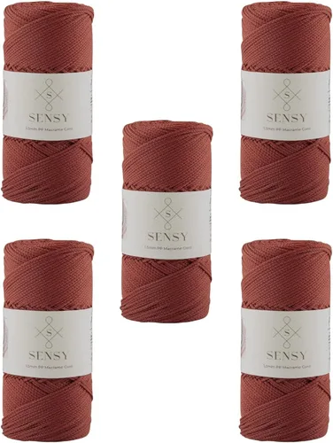 Miniatura 55 de Sensy - Cuerda de poliéster de 0.059 in y 164 yardas, cuerda de poliéster 100% polipropileno, cordón de macramé de 0.059 in, cuerda de ganchillo