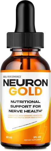 Neuron Gold Drops, Neuron Gold Premium para neuropatía y suplemento de apoyo a la salud nerviosa - Máxima fuerza, todos los ingredientes naturales,