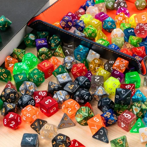 Miniatura 7 de 25 juegos de dados DND dados poliédricos dados de mazmorras y dragones dados para rodar para juegos de rol MTG juegos de mesa dados al por mayor