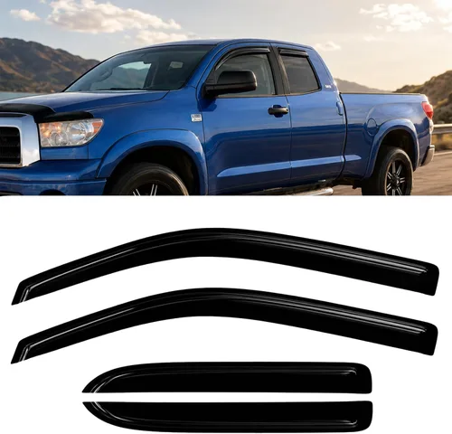 Miniatura 10 de Protectores de lluvia de ventana para Ford F150 SuperCab 2004-2014 2 piezas deflector de ventana para 09-14 F-150 con 2 puertas delanteras