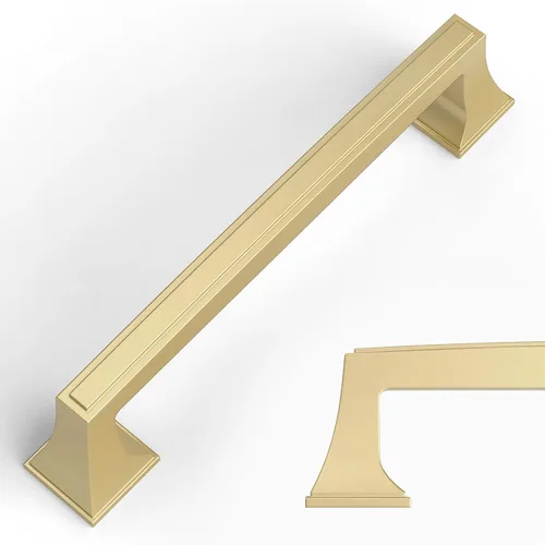 Miniatura 28 de Amerdeco ZH0010 - Paquete de 10 tiradores de gabinete de níquel satinado cepillado de 3 pulgadas (2.992 in) con agujero central para gabinetes