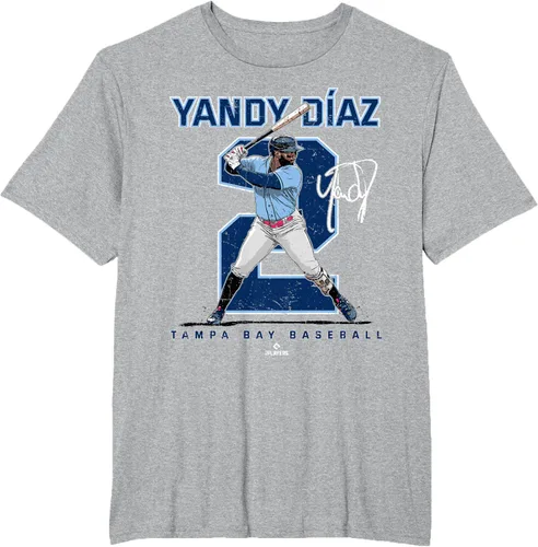 Miniatura 27 de Camiseta Number and Portrait Yandy Diaz Tampa Bay MLBPA, Negro